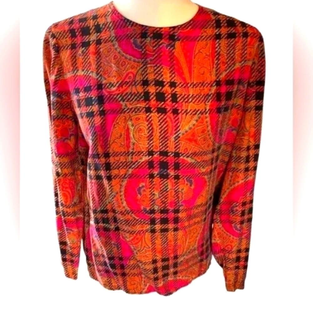Carlisle silk paisley blouse.